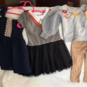 SOLD-Girls' Dress and Outfit Set with bundle- EUC 2T